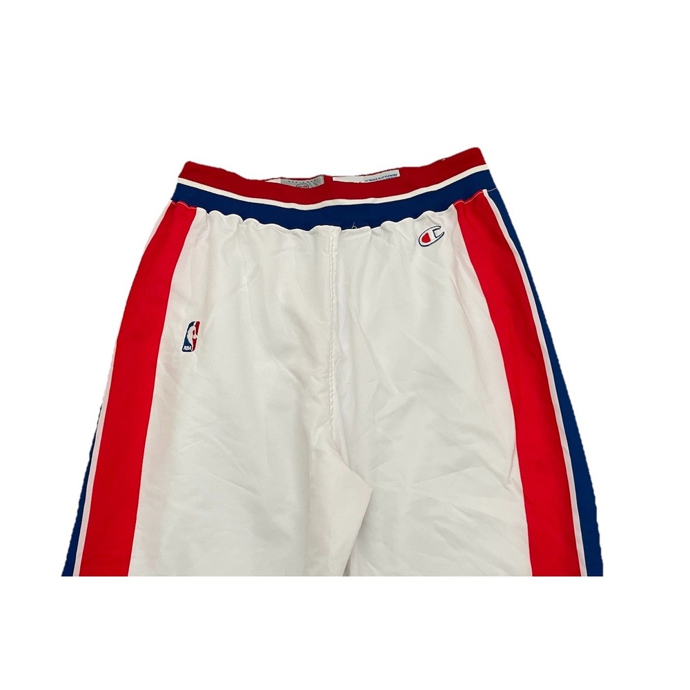 VTG‎ 90s Detroit Pistons TEAM ISSUED Champion Tearaway Pants 36x39 Made in USA - Picture 3 of 15